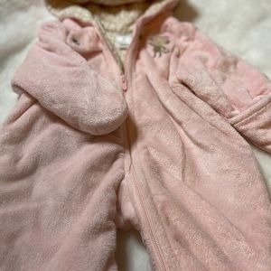 Pink Monkey Winter Onesie Coat for Baby